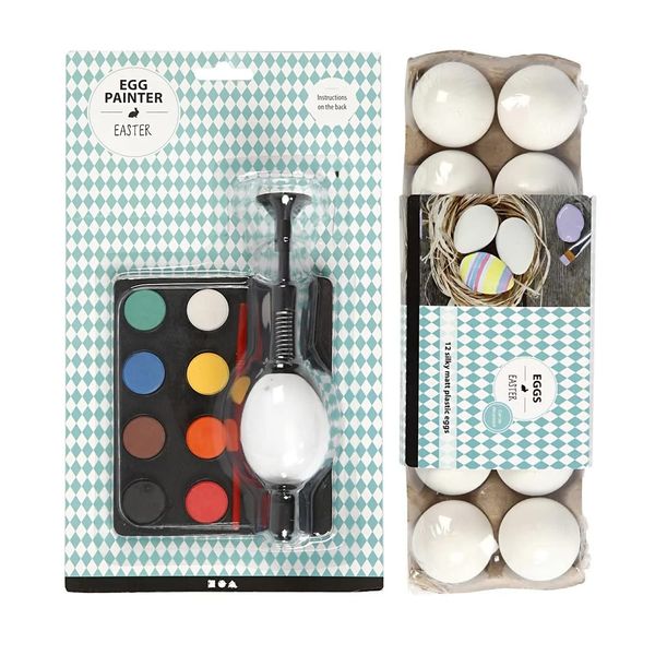 WOOOOZY Easter Package / Easter Set - Egg Painting Device + 12 Plastic Eggs