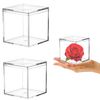 Acrylic Box Clear Box with Lid for Display, Plastic Square Cube 2 Pack Storage Contanier Party Decorative Boxes