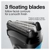 Braun Electric Series 3 Razor with Precision Trimmer, Rechargeable, Wet & Dry Foil Shaver for Men, Blue/Black, 4 Piece