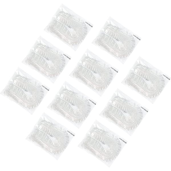 G2PLUS Disposable Shower Caps Individually Wrapped - 44CM Plastic Hair Caps - 50PCS Waterproof Elastic Shower Caps for Home Use, Hotel, Spa, and Hair Salon