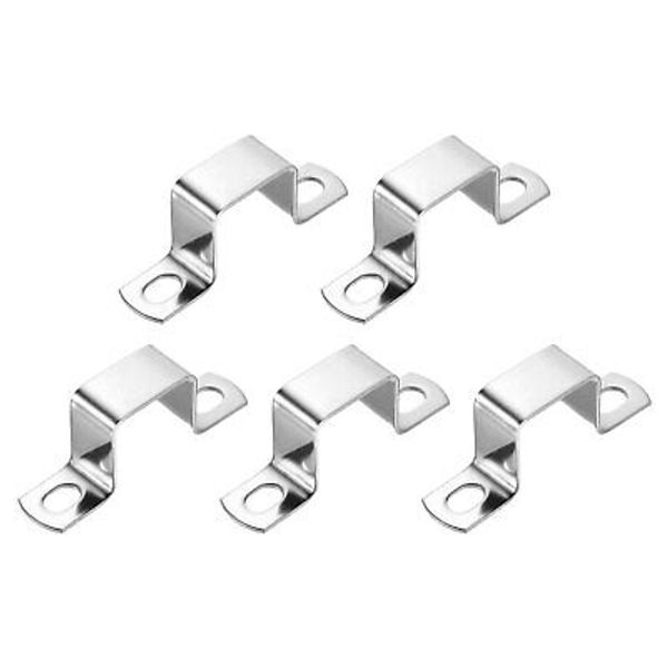 5Pcs U Shaped Connector Bracket, 30x30mm 304 Stainless Steel Pipe Clamps