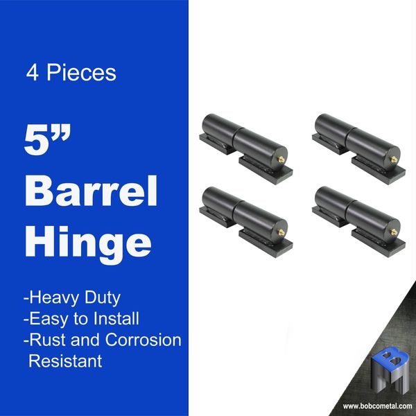 5" Heavy Duty Weldable Barrel Gate Hinges | 4 Pieces