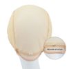 2 Pcs Stretch Wig Caps Mesh Weaving Caps with Adjustable Straps for Making Wigs (Beige L)