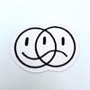 Happy Sad Embroidered Patch Badge Applique Iron on