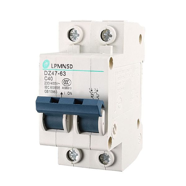 Sourcingmap AC 230V/400V 40A ON/Off Switch Double Pole Mini Circuit Breaker 6000A