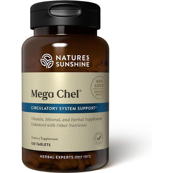 Nature's Sunshine Mega Chel Mineral Supplement 120 Count for Health and Wellness