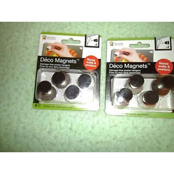 (2)   Deco Magnets Black 4 Piece Home Décor5-100190