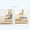 4 Pack Folding Bracket-Self-Locking Hinge, 90°Locking Extended self-Locking Hinge, DIY Foldable Work Table Leg Bracket for Folding Workbenches and Kitchen Folding Tables (Silver Grey)