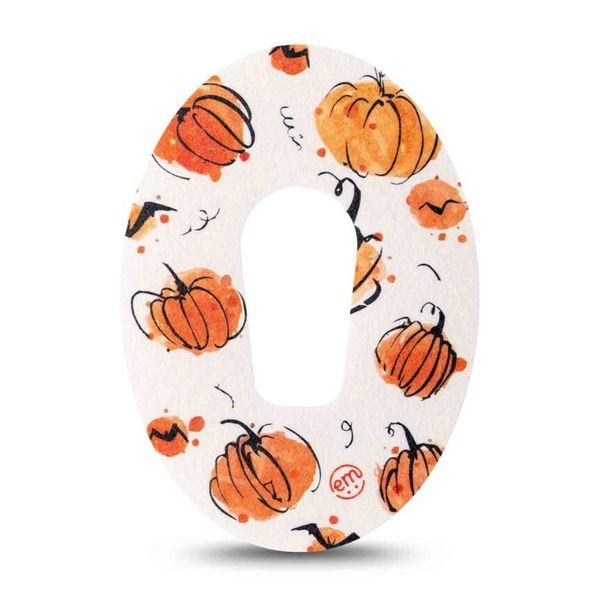 ExpressionMed CGM Tape - WATERPROOF PUMPKIN DESIGN G6 ADHESIVE PATCH