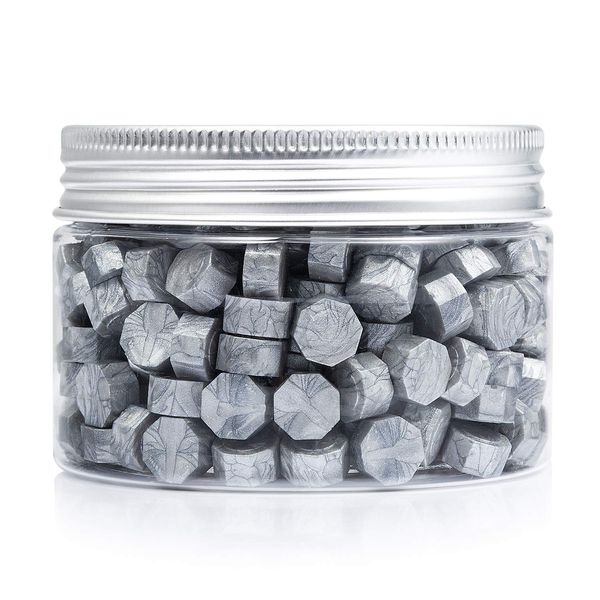 Mceal 200 Pieces Sealing Wax Beads Silver