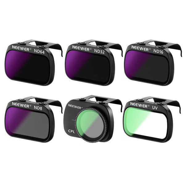 NEEWER ND Filter Set Kompatibel mit DJI Mavic Mini Mini 2 Mini SE Mini 2SE, Mavic Mini Filter Set 6 Pack (CPL, UV, ND8, ND16, ND32 und ND64 Filter), Drohnenzubehör