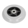Wheelchair Wheel 4in Rubber Low Noise Walker Caster Replacement Part Solid Wheel Replacement for Rollator Gray