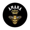 Amara Name Amara Birthday Gifts Queen Crown Bee Amara PopSockets Swappable PopGrip