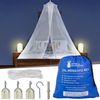 Universal Backpackers Mosquito Net for Single to King-Sized Beds – 2 Openings or Fully-Enclosed Bed Canopy – Conical Design for Decoration or Travel – Free Bag & Hanging Kit for Easy Setup
