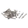 Sourcingmap M3x30mm Hex Socket Head Knurled Cap Screws Bolts Nuts Set 20Pcs