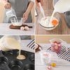 Plastic Measuring Cup,3 Pack 4/2/1 Cup Clear Measuring Cups,Stackable Heat-resistant Cup Set with Handle Grip and Spout for Baking,Powder,Liquid