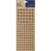 Papermania 126-Piece Bare Basics Cork Alphabet Circle Stickers, Multi-Colour