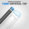 RHINO TIME Crystal Pool Billiard Cue Tip - 14mm/ Blue/Hardness: TIME 2 Soft/Pack 1
