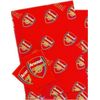 Arsenal FC Gift Wrap, 2 sheets and 2 gift tags