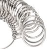 Jewelry Sizers Stainless Iron Ring Sizer Finger Ring Sizing Measuring Tool Ring Sizer Gauge Set Circle Models with Plastic Ring Sizer Belt
