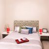 Simple Designs LT2005-RED-2PK Stonies Small Stone Look Table Desk Bedside 2 Pack Lamp Set, Red