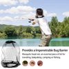 4 PCS Midge Head Net, Nylon Mosquito Head Protecting Net, Fine Mesh Insect Netting, Face Neck Netting Cover for Outdoor, Hiking, Camping, Climbing, Walking - Black