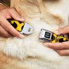 Buckle-Down DC-WBM002-L BMA Batman Black/Silver Dog Collar