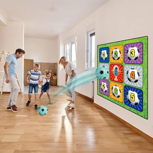 TGHIJKK Soccer Ball Game Set for Kids: Indoor Outdoor Backyard Toss Soccer Goal Game with Balls, Birthday Toys for 3 4 5 6 7 8-12 Year Old Boys and Girls,Ideal for Parent-Child Bonding