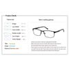 Amcedar 5-Pack Reading Glasses Men Metal Frame Rectangle Style Stainless Steel Material Spring Hinges Includes Computer Readers +2.00