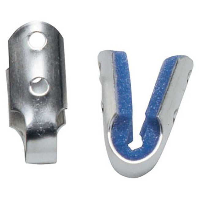 DJO Padded Finger Splint, Left or Right Hand Blue / Silver Small, Pack of 12