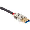 LINDY 36661 USB 3.0 Type A to B Cable, Cromo Line - Grey, 1m