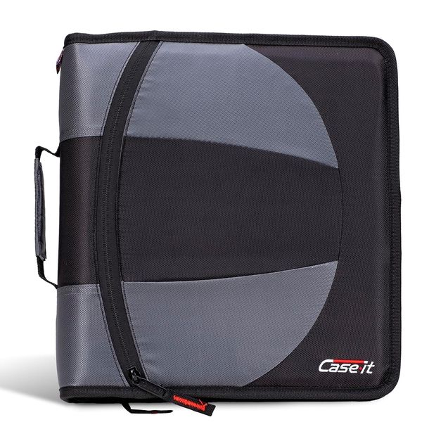 Case-It® The Sidekick Zipper Binder with Removable Tab File and Handle, 2"