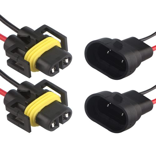 H8 H11 880 881 Male Socket Adapter Connector Wiring Harness&Female Adapter Wiring Harness Sockets Wire Compatible with Headlights or Fog Lights 2Set