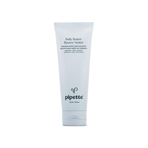 Pipette Belly Butter - Stretch Mark Cream for Pregnancy, Clean Hydrating Ingredients to Help Retain Skin’s Moisture, Shea Butter & Squalane, 3.8 fl oz