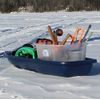 Flexible Flyer Winter Trek Large Pull Sled for Adults. Plastic Toboggan for Snow Sledding, Ice Fishing, Work, Blue, 66 x 20 x 6 inches
