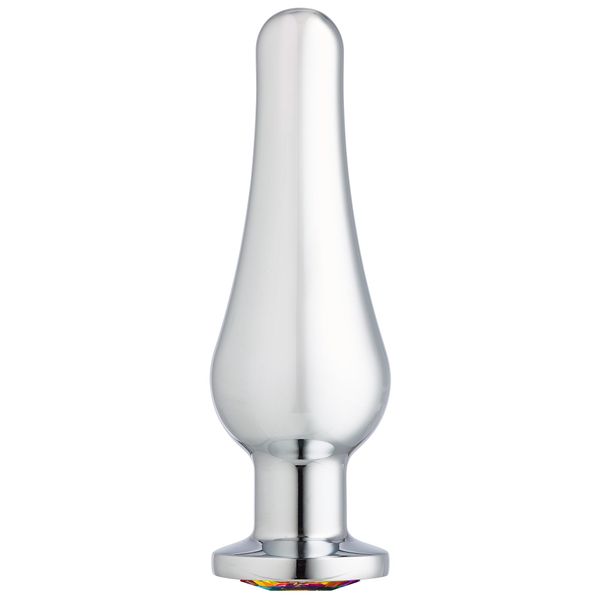 Cloud 9 Novelties Cloud 9 Novelties Gems Silver Chrome Tall Plug, Medium
