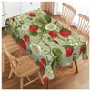 Walmsco Tablecloth Red Strawberry Ladybug Decor For Dining Room Kitchen Rectangular Table Cover 132 * 178cm