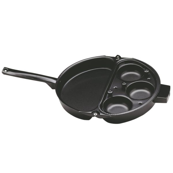 Norpro Nonstick Omelet Pan with Egg Poacher, One Size, As Shown