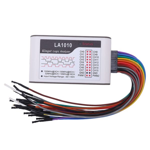 LA1010 USB Logic Analyzer 16 Channel Logic Analyzer Device Set 100M Sampling Rate Digital Logic Analyzer