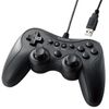 Elecom JC-GP20SBK Wired Gamepad, Xinput, PS System, Continuous Fire, Switch between Stick Modes, Lightweight, Black