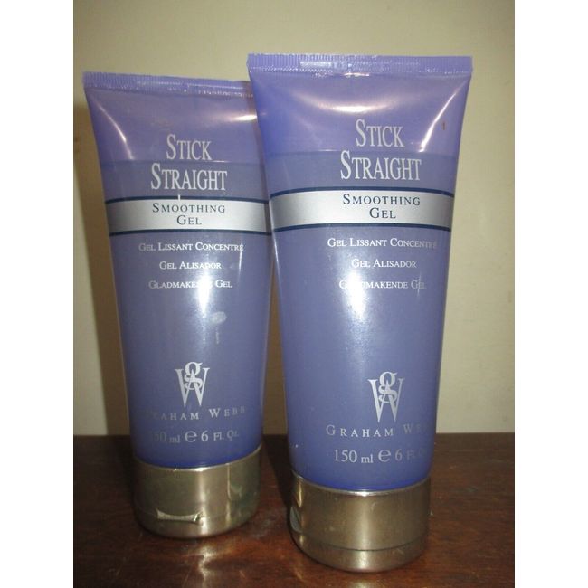 2x GRAHAM WEBB Stick Straight smoothing gel 6 oz