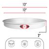 Fat Daddio's Anodized Aluminum Round Cake Pan, 12 x 2 Inch