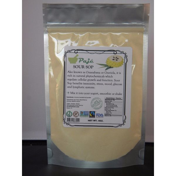 SOURSOP FRUIT powder(not leaves) 4oz 1/4lb  Guanabana Graviola Cell health PAJE