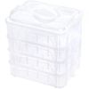 New brothread 4 Layers Stackable Clear Storage Box/Organizer for Holding 80 Spools Home Embroidery & Sewing Thread (Spool Size Requirement: Height≤5.6cm; Width≤4.3cm)
