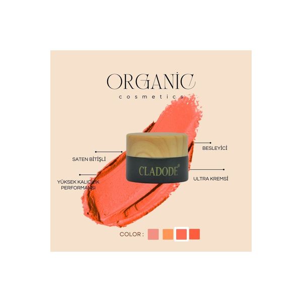 Morina - Organik Nourishing Cream Blush - Lip&cheek&eyeshadow / Besleyici Krem Allık - Ruj&allık&far