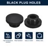 uxcell 5pcs Black Plug Hole 22mm/0.87" Hole Rubber Button Plug