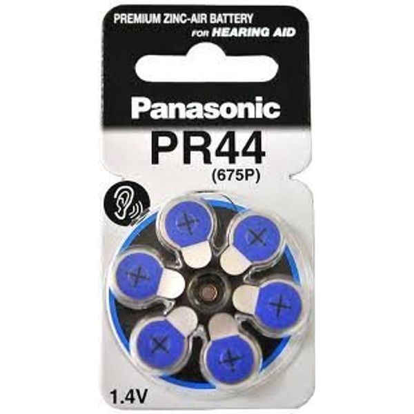 Panasonic Hearing Aid Air Battery PR44 675 Equivalent