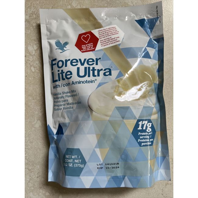 Forever Lite Ultra with con Aminotein:  Vanilla Shake Mix Naturally Flavored