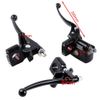 Combo Motorcycle 1" Handlebar Hand Grip + Switch Controls + Clutch Brake Levers