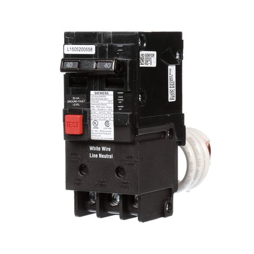 QE240 40-Amp Double Pole 240-Volt Ground Fault Equipment Protection Circuit Breaker